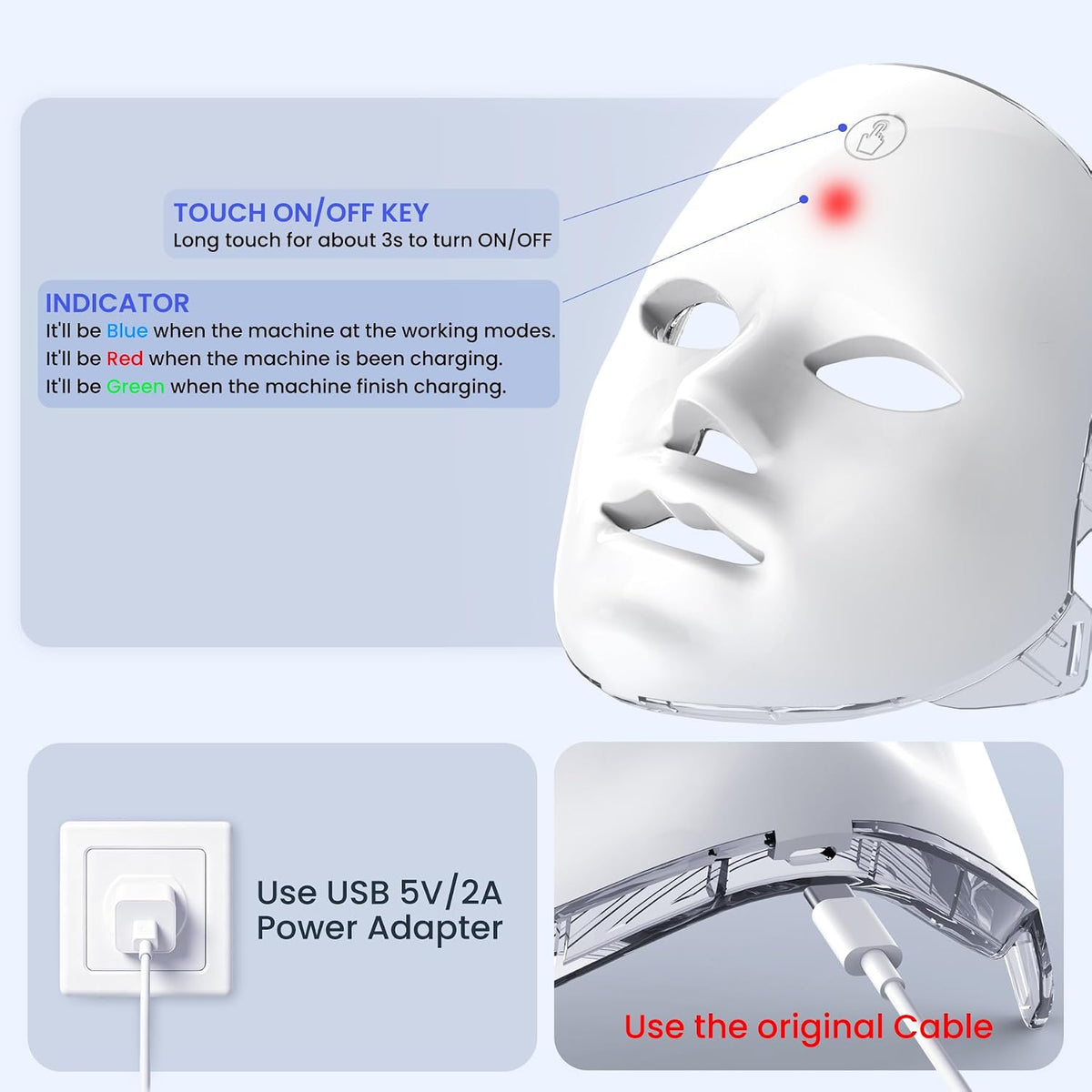 Professional Red Light Facial Mask